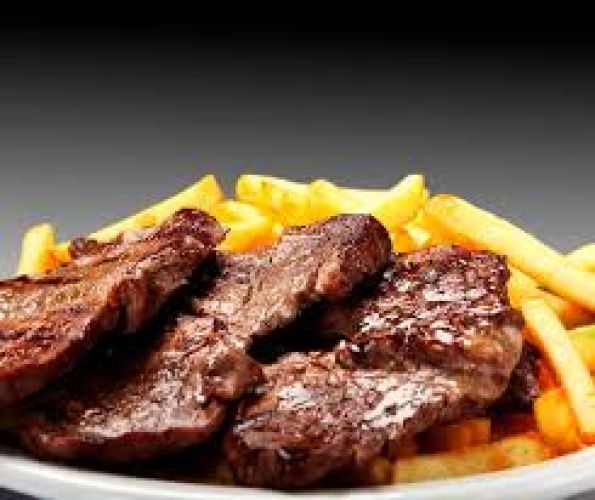 Bistec con papas fritas